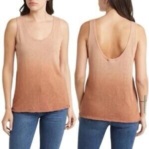 Treasure & Bond Orange Ombre Knit Tank Top Casual Women’s Sleeveless Scoop neck